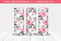 Watercolor roses Tumbler Wrap | Floral Tumbler Sublimation Product Image 1