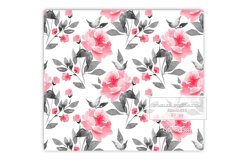 Watercolor roses Tumbler Wrap | Floral Tumbler Sublimation Product Image 2