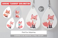 Earring Pink Fox Valentine Product Image 1