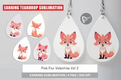 Earring Pink Fox Valentine Product Image 1