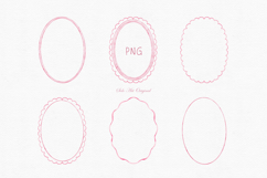 Wavy Watercolor Whimsical Frames Clipart Pink PNG Product Image 3