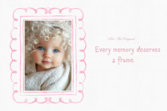 Wavy Watercolor Whimsical Frames Clipart Pink PNG Product Image 6