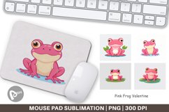 Mouse Pad Pink Frog Valentine Product Image 1