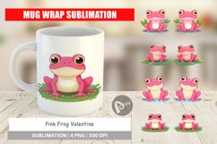 Mug Wrap Design Pink Frog Valentine Product Image 1