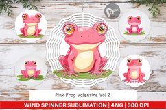 Wind Spinner Pink Frog Valentine Product Image 1