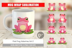 Mug Wrap Design Pink Frog Valentine Product Image 1