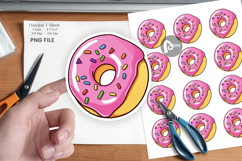 Pink Frosted Donut Sticker Product Image 1