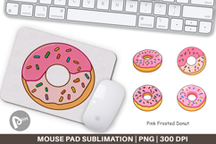 Mouse Pad Pink Frosted Donut Product Image 1