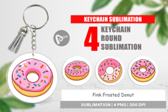 Keychain Pink Frosted Donut Product Image 1