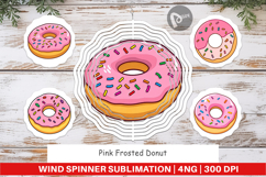 Wind Spinner Pink Frosted Donut Product Image 1