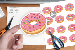 Pink Frosted Donut Sticker Product Image 1