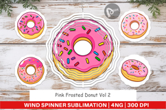 Wind Spinner Pink Frosted Donut Product Image 1