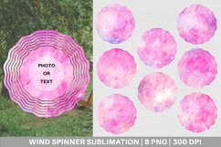 Pink Galaxy Space Watercolor Wind Spinner | Sublimation Spin Product Image 1