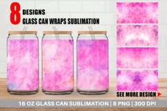 Glass Can Wraps Pink Galaxy Space Watercolor Product Image 1