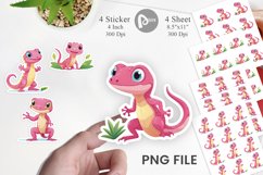Pink Gecko Valentine Sticker Product Image 1