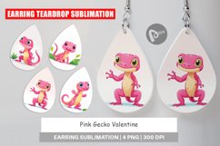 Earring Pink Gecko Valentine Product Image 1