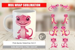 Mug Wrap Design Pink Gecko Valentine Product Image 1