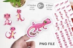 Pink Gecko Valentine Sticker Product Image 1