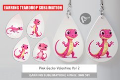 Earring Pink Gecko Valentine Product Image 1