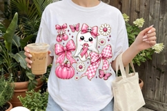 Pink Ghost Bow Breast Cancer Clipart Bundle Product Image 4