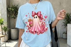Pink Ghost Coffee Breast Cancer PNG Product Image 3