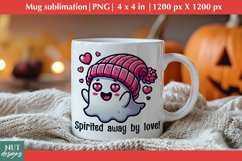 Halloween mug | Pink Ghost with Pumpkin | Halloween quotes Product Image 1