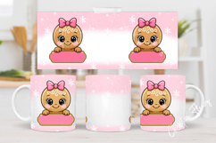 Pink Custom Christmas Gingerbread Mug Wrap Product Image 3