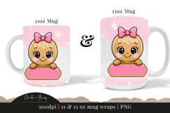 Pink Custom Christmas Gingerbread Mug Wrap Product Image 6