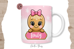 Pink Custom Christmas Gingerbread Mug Wrap Product Image 2
