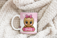 Pink Custom Christmas Gingerbread Mug Wrap Product Image 5