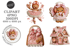 Pink Gingerbread Clipart Product Image 1