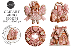 Pink Gingerbread Clipart Product Image 1