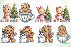 Pink Gingerbread Clipart Sublimation Product Image 8