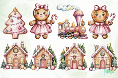 Pink Gingerbread Clipart Sublimation Product Image 6