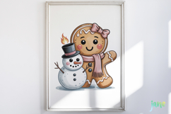 Pink Gingerbread Clipart Sublimation Product Image 3
