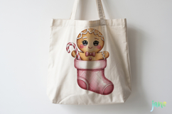 Pink Gingerbread Clipart Sublimation Product Image 2