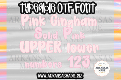 Pink Gingham, Solid Pink Preppy OTF Font Product Image 1