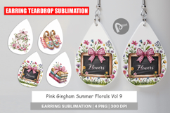 Earring Pink Gingham Summer Product Image 1
