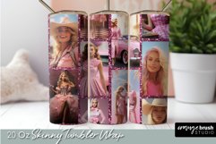Pink Girl Tumbler Wrap Sublimation Doll Tumbler Design