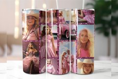 Pink Girl Tumbler Wrap Sublimation Doll Tumbler Design