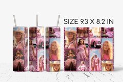 Pink Girl Tumbler Wrap Sublimation Doll Tumbler Design