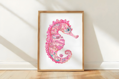 Pink Girly Seahorse Clipart Product Image 3