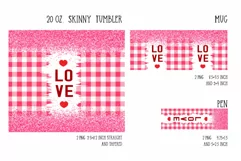 pink glitter buffalo plaid sublimation for tumbler and mug and pen