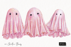 Pink Glitter Ghosts | Halloween Png Product Image 1