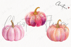 Pink Glitter Pumpkin | Fall Png Product Image 3