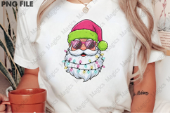 Pink Glitter Santa PNG Product Image 2