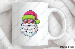 Pink Glitter Santa PNG Product Image 4