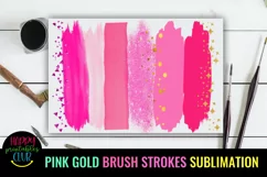 PINK GOLD BRUSH STROKES SUBLIMATION