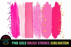 PINK GOLD BRUSH STROKES SUBLIMATION