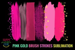 PINK GOLD BRUSH STROKES SUBLIMATION